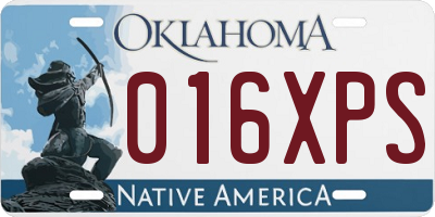 OK license plate 016XPS
