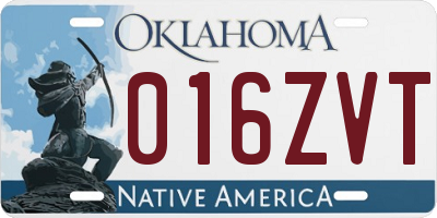 OK license plate 016ZVT