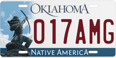 OK license plate 017AMG