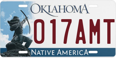 OK license plate 017AMT