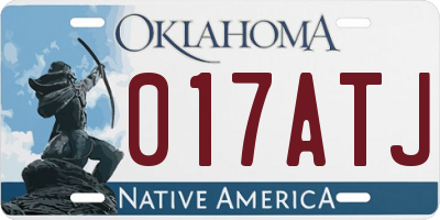 OK license plate 017ATJ