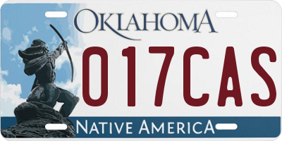 OK license plate 017CAS