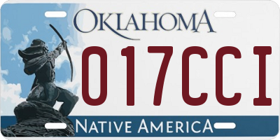 OK license plate 017CCI