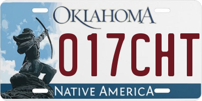 OK license plate 017CHT