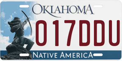OK license plate 017DDU