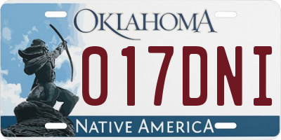 OK license plate 017DNI