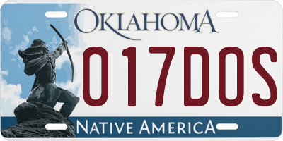 OK license plate 017DOS