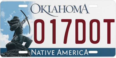 OK license plate 017DOT