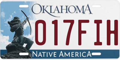 OK license plate 017FIH
