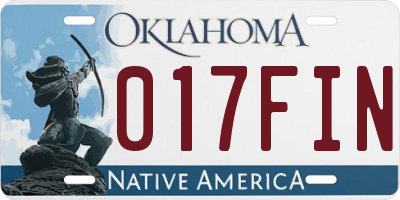 OK license plate 017FIN