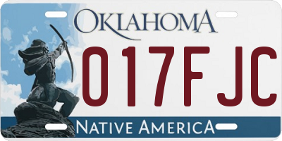 OK license plate 017FJC