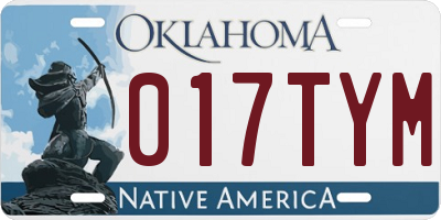 OK license plate 017TYM