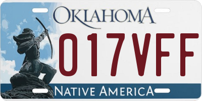 OK license plate 017VFF