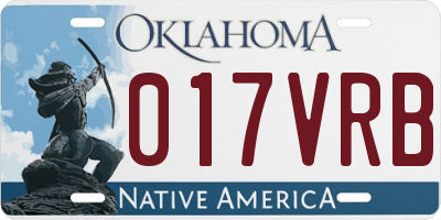 OK license plate 017VRB