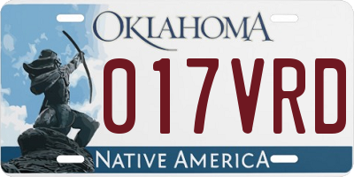 OK license plate 017VRD