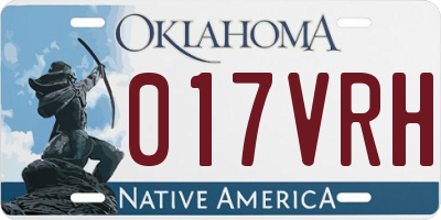 OK license plate 017VRH