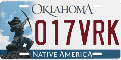 OK license plate 017VRK