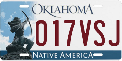 OK license plate 017VSJ
