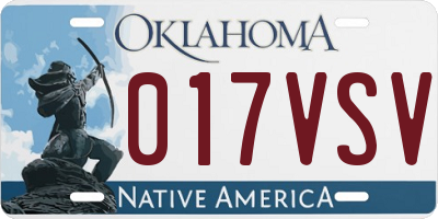 OK license plate 017VSV