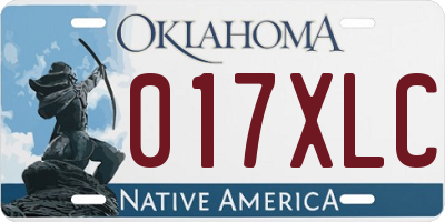 OK license plate 017XLC