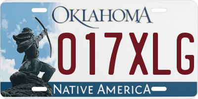 OK license plate 017XLG