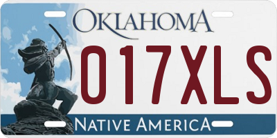OK license plate 017XLS