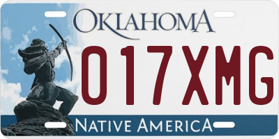 OK license plate 017XMG