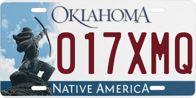 OK license plate 017XMQ