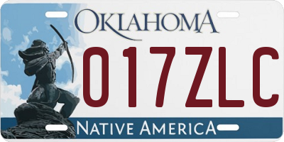 OK license plate 017ZLC