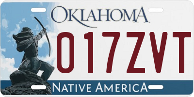 OK license plate 017ZVT