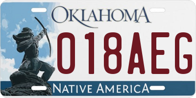 OK license plate 018AEG