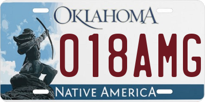 OK license plate 018AMG