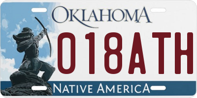OK license plate 018ATH