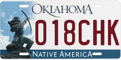 OK license plate 018CHK