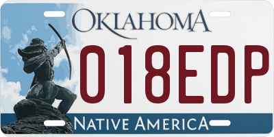 OK license plate 018EDP