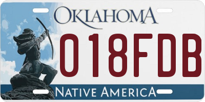 OK license plate 018FDB