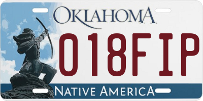 OK license plate 018FIP
