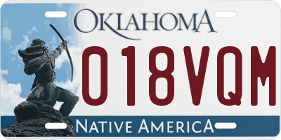 OK license plate 018VQM