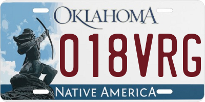 OK license plate 018VRG