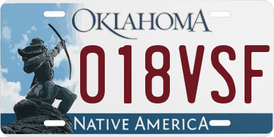 OK license plate 018VSF