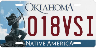 OK license plate 018VSI