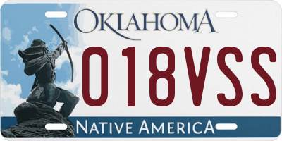 OK license plate 018VSS