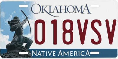 OK license plate 018VSV