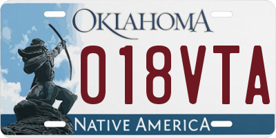 OK license plate 018VTA