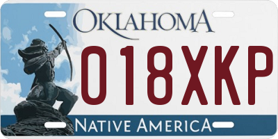 OK license plate 018XKP