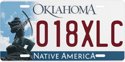 OK license plate 018XLC