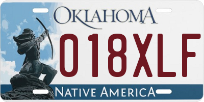 OK license plate 018XLF