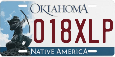 OK license plate 018XLP