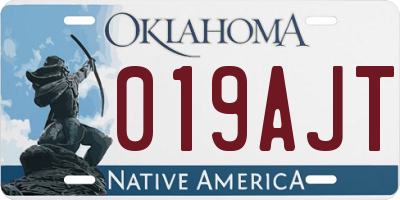 OK license plate 019AJT