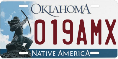 OK license plate 019AMX
